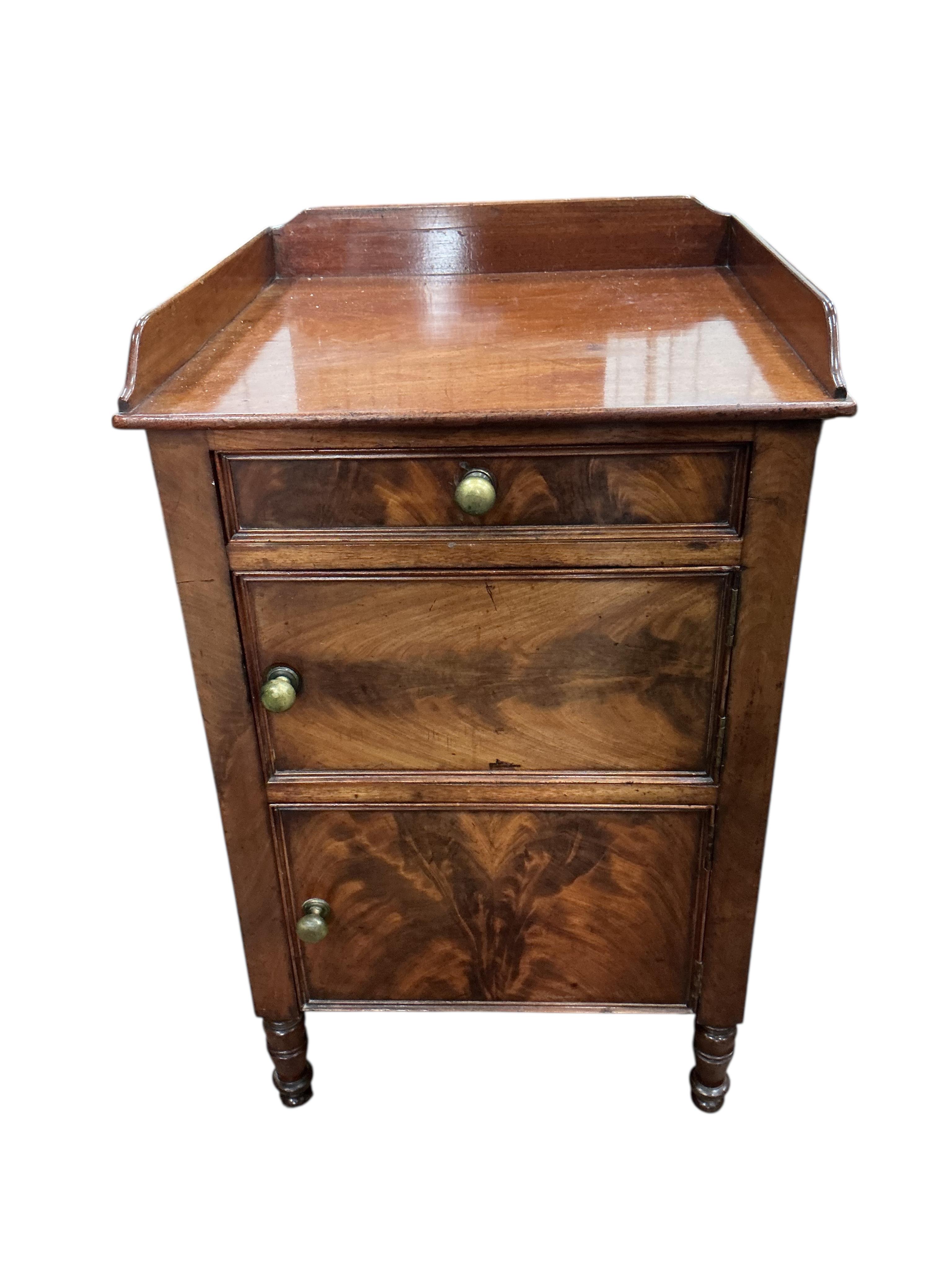 A George IV mahogany bedside cabinet
